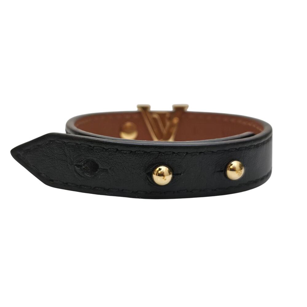 Louis Vuitton Iconic Leather Bracelet Black - Picture 2 of 6